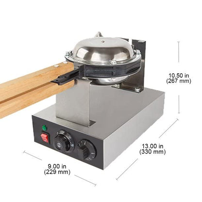  Egg Waffle Maker Bubble Puff 304 Stainless Steel 1400w 110v Non-Stick Coating Commercial Roaster