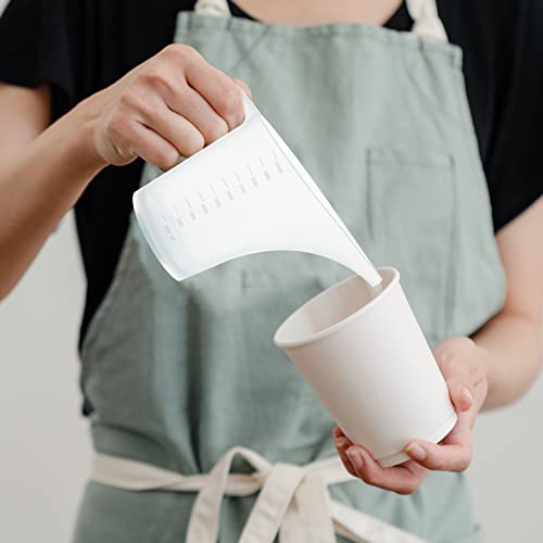  Tofu Funnel Pitcher For Soap Making, Large Capacity Easy Pour Container With Long Spout, Soap Making Supplies, Bakeware Mold, Candle, Microwave Safe, 4 Cups, 32 Ounces, 1000 Ml - Set Of 4