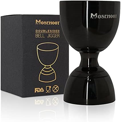  Cocktail Jigger For Bartending, MOSEHOOT Huge Double Jigger 2 Oz 1 Oz Made From Thick Stainless Steel 304, Premium Bar Alcohol Measuring Tools