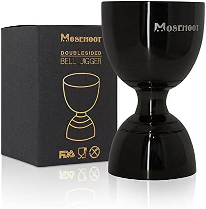  Cocktail Jigger For Bartending, MOSEHOOT Huge Double Jigger 2 Oz 1 Oz Made From Thick Stainless Steel 304, Premium Bar Alcohol Measuring Tools