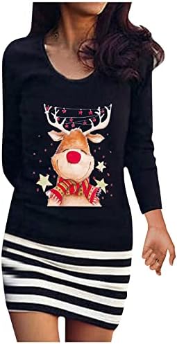  Pullover Sweatshirts For Women Cute Plus Size Christmas Print Long Sleeve Fashion Sweatshirts Pullover Top Streetwear