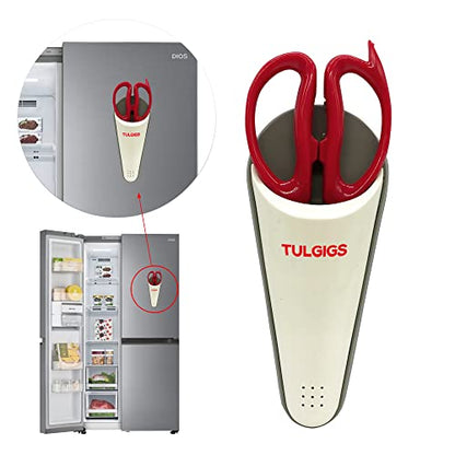  Kitchen Scissors With Magnetic Sheath Attachable To Refrigerator, Blade Separable
