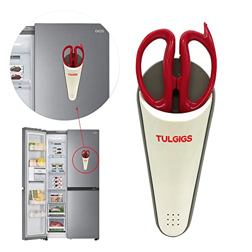  Kitchen Scissors With Magnetic Sheath Attachable To Refrigerator, Blade Separable