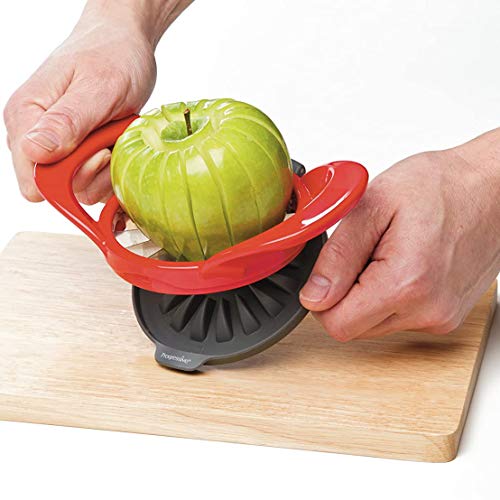  PWorks By Progressive Dishwasher Safe 16-Slice Thin Apple Slicer And Corer With Attached Safety Cover