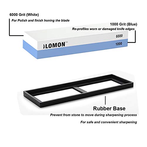  Whetstone Knife Sharpening Stone, Pebble Premium 2 Side Grit 1000/6000 Waterstone | Kitchen Gift Polishing Tool For Husband & Dad