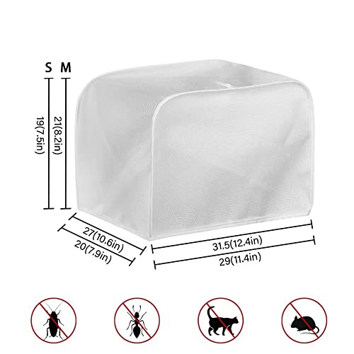  NETILGEN Kitchen Toaster Dust Cover Bakeware Protector Compatible With 2 Slice Toaster Top Handle Design Heat-Resistant Dust Protection Anti-scratch Kitchen Appliance Cover, Rustic Wood Grain