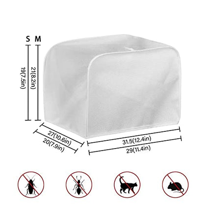  NETILGEN Kitchen Toaster Dust Cover Bakeware Protector Compatible With 2 Slice Toaster Top Handle Design Heat-Resistant Dust Protection Anti-scratch Kitchen Appliance Cover, Rustic Wood Grain