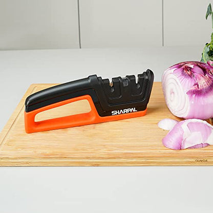  206N 3-in-1 Kitchen Chef Knife Scissors Sharpener, Sharpening Tool For Straight & Serrated Knives, Repair And Hone Blades, Fast Sharpen Scissor