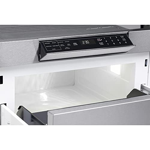 Sharp Harp SMD2470ASY 24 In. 1.2 Cu. Ft. 950W Stainless Steel Microwave Drawer Oven Bundle With 3 YR CPS Enhanced Protection Pack