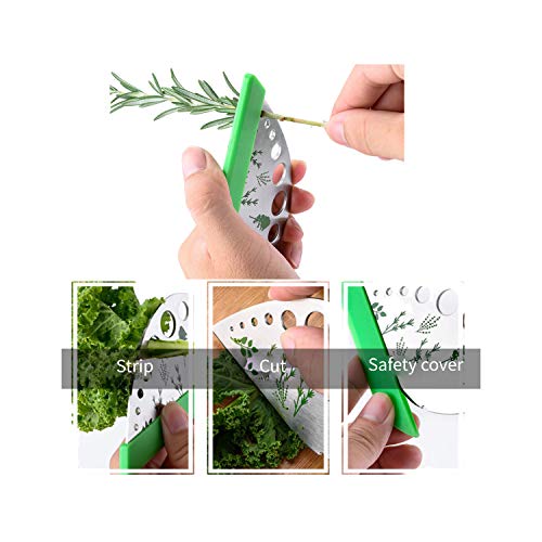  Herb Scissors Herb Stripper Set, Multifunctional Stainless Steel 5 Blades Kitchen Shears With Safety Cover And Cleaning Comb For Herbs - Kitchen Gadgets 4 In 1