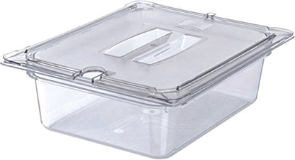  10231U07 StorPlus Half Size Polycarbonate Universal Handled Notched Food Pan Lid, Clear