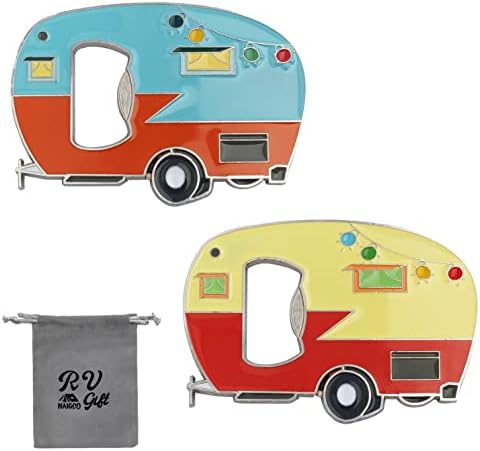  Bottle Opener Magnetic With Fridge Magnets Sticker,RV Camper Bottles Opener Caravan Bottle Beer Opener Unique Beer Gift Idea For Camper Lovers Cool Gadgets Outdoor Picnic Home Using