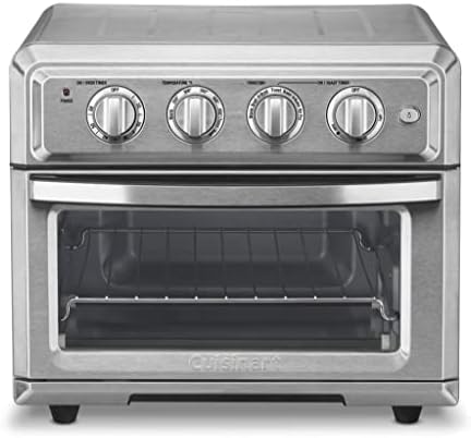 Cuisinart Air Fryer + Convection Toaster Oven, 8-1 Oven With Bake, Grill, Broil & Warm Options, Stainless Steel, TOA-70