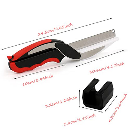  New Vegetable Food Scissors Kitchen Multi-purpose Non-stick Detachable Auxiliary Food Scissors 2 In 1 Food Slicer Vegetable Cutter Kitchen Gadgets