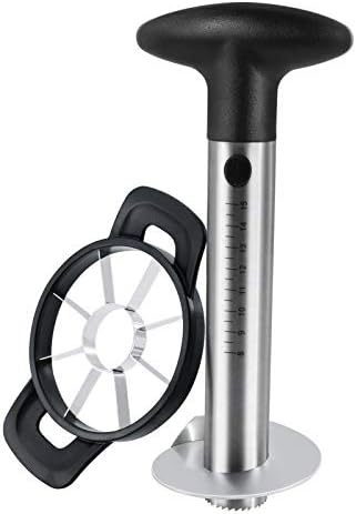  Pineapple Corer And Slicer Tool, Durable Pineapple Core Remover With Upgraded Cutter & Reinforced Thicker Blade, Stainless Steel Kitchen Fruit Gadget For Diced Pineapple Rings, Black Handle