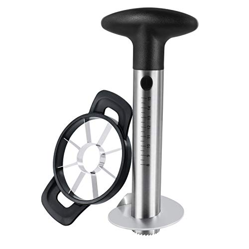  Pineapple Corer And Slicer Tool, Durable Pineapple Core Remover With Upgraded Cutter & Reinforced Thicker Blade, Stainless Steel Kitchen Fruit Gadget For Diced Pineapple Rings, Black Handle