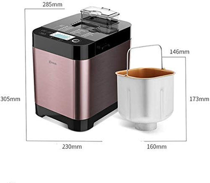  Bread Machine, Compact Fast Breadmaker, 450W Appointment Time, 13 Hours Reservation Function, 18 Nutrition Menu, Automatic Fruiting, Heat Preservation Easy To Use