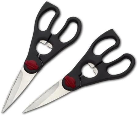  2-Piece Stainless Steel Utility Shears, Black