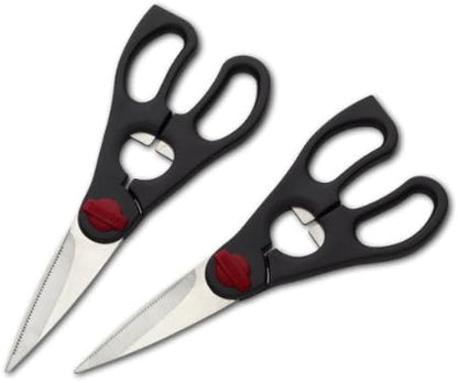 2-Piece Stainless Steel Utility Shears, Black