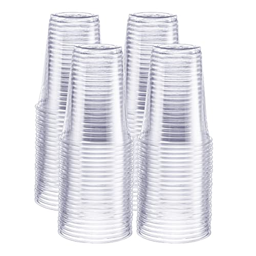  [100 Pack - 16 Oz.] Crystal Clear PET Plastic Cups