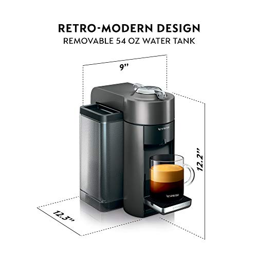  ENV135GY Coffee And Espresso Machine By De'Longhi, Graphite Metal Nespresso Vertuoline Coffee, Assortment, 30 Capsules