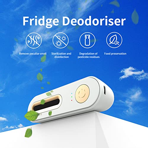  YAMSLAM Fridge Deodoriser Mini USB Fridge Deodorizer Portable Rechargeable Refrigerator Deodorizer Reusable Fridge Fresheners For Fridge Car Closet Wardrobe Shoe Closet Bathroom
