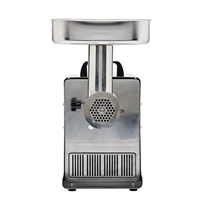  Products 17791 Big Bite #8 .5HP Stainless Steel Electric Meat Grinder, Silver