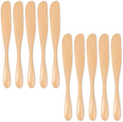  Framendino, 6 Pack Wooden Butter Spreaders Wood Cheese Peanut Jelly Jam Sandwich Cream Spreader Breakfast Dessert Condiment Spatula Spatulas For Kitchen Baking Tool Natural Color 6.5"