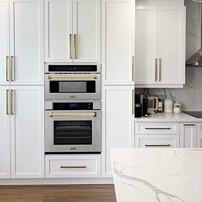  INE Autograph Edition 30” 1.6 Cu Ft. Built-in Convection Microwave Oven In Fingerprint Resistant Stainless Steel And Gold Accents