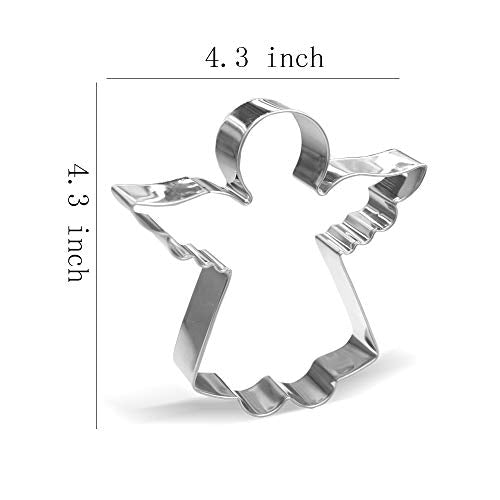  4.3 Inch Angel Cookie Cutter – Stainless Steel