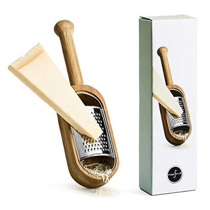 Sagaform Nature Collection Cheese Grater In Oak Container With Handle