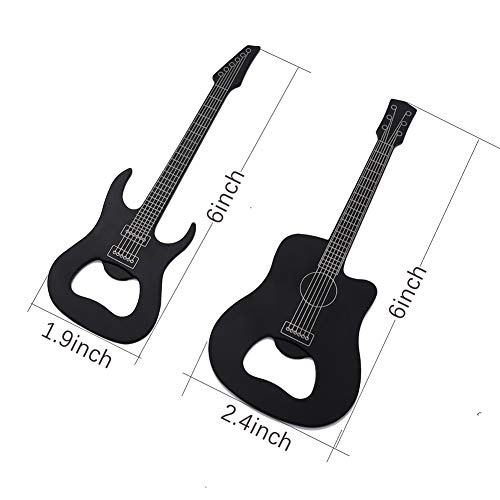  Stainless Steel Guitar Shaped Bottle Opener (2 Pack)