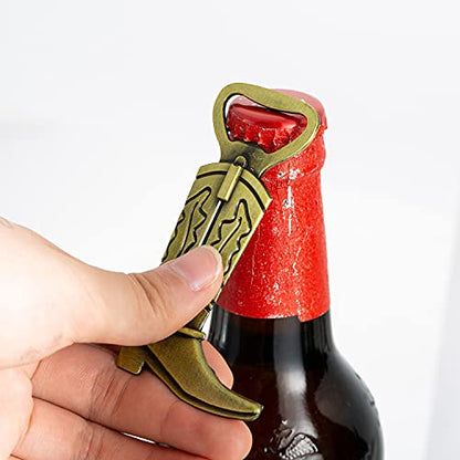  30Pcs Cowboy Boot Bottle Openers For Country Wedding Party Favors Or Birthday Party Gifts，Decorations And Souvenirs For Guests(bronze)