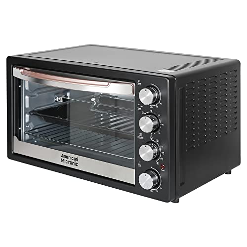  Mported 42 Litre Oven Toaster Griller, Convection, Dual Thermostat, 120M Timer & Toughned Glass Door, Inner Light -Ami-Otg-42Ldx 12 In 42 Litre Black