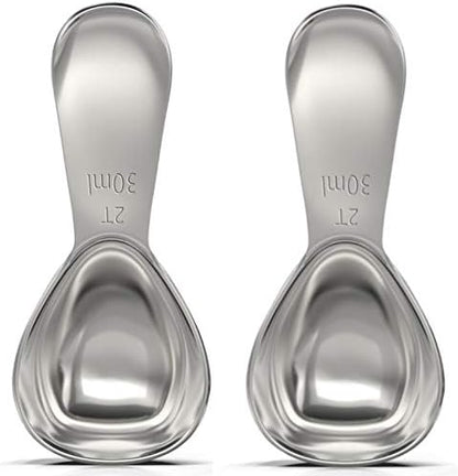  - Stainless Steel Coffee Scoop (2 Tablespoon Scoop) Exact Measuring Spoon For Coffee, Tea, Sugar, Flour And More! …
