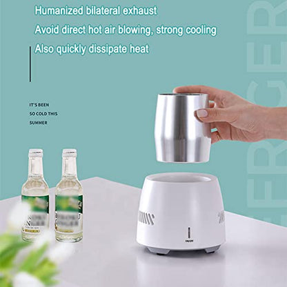  COOKOE Quick Cooling Coaster，Electric Cooling Cup,Drink Chiller,Portable Instant Cooling Cup USB Smart Electric Drink Cooler Cup Convenient Cooling Freezer For Home Kitchen Outdoor Coolers