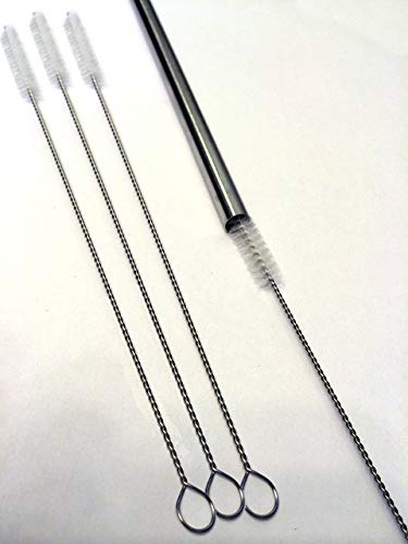  Drink Straw Cleaning Brush - Set Of 4 Stainless Steel Brushes For Drinking Straws, Tumblers, Sippy Cups And More!