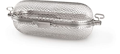  Napoleon 64000 Rotisserie Basket Grill Accessory, Stainless Steel & Barbecue Grill Accessory 62059 - Bristle-Free Triple-Row Grill Brush With Rolled Stainless Steel - BBQ Grill Maintenance Accessory