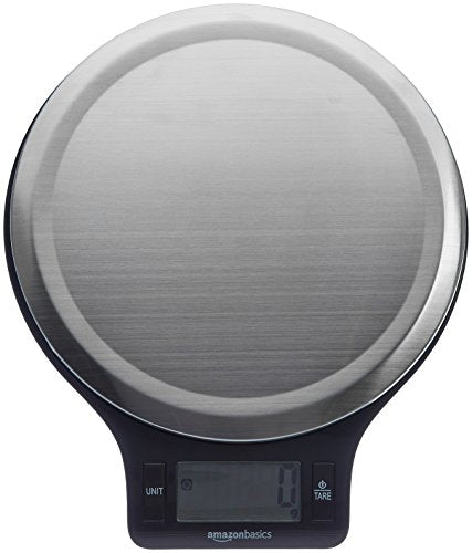 Amazon Basics Stainless Steel Digital Kitchen Scale With LCD Display, Batteries Included