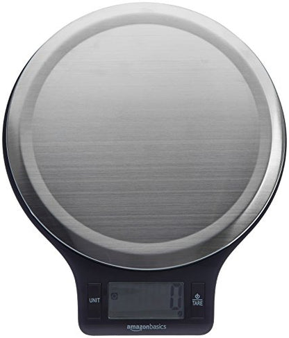 Amazon Basics Stainless Steel Digital Kitchen Scale With LCD Display, Batteries Included