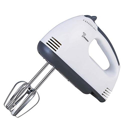  7-Speed 180-Watt Super Hand Mixer Blender | With 2xWhiskers & 2xBeaters (White)