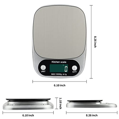  Jze Precision Digital Kitchen Food Scale-Accurately Weigh In Grams And Ounces For Portion Control And Weight Loss-Essential Tool For Home Cooking And Baking-Easy-to-Read LCD Display-Durable Design