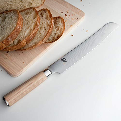  Classic Blonde 9” Bread Knife, Blonde PakkaWood Handle, Full Tang VG-MAX Blade