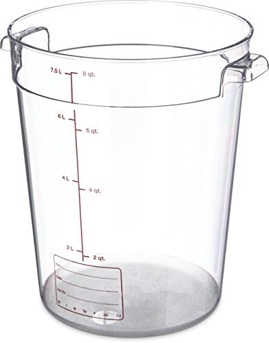  1076607 StorPlus Polycarbonate Round Food Storage Container, 8 Quart, Clear