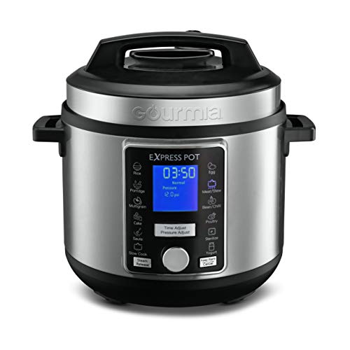  GPC965 Digital Multi-Functional Pressure Cooker - Automatic Pressure Release - Adjustable Pressure Control - 13 Cook Modes - Removable Stainless Steel 6 Qt Pot - Lid Lock - Auto Stir Function