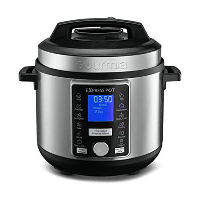  GPC965 Digital Multi-Functional Pressure Cooker - Automatic Pressure Release - Adjustable Pressure Control - 13 Cook Modes - Removable Stainless Steel 6 Qt Pot - Lid Lock - Auto Stir Function