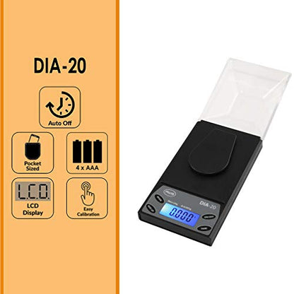  DIA20 Black 20 X 0.001G Diamond Scale
