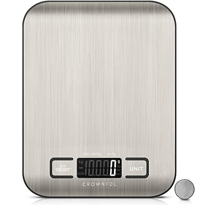  Food Scale, 11lb Digital Kitchen Scales Weight Ounces And Grams For Cooking And Baking, 6 Units With Tare Function (Battery Included)