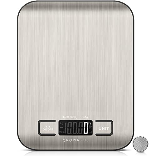  Food Scale, 11lb Digital Kitchen Scales Weight Ounces And Grams For Cooking And Baking, 6 Units With Tare Function (Battery Included)