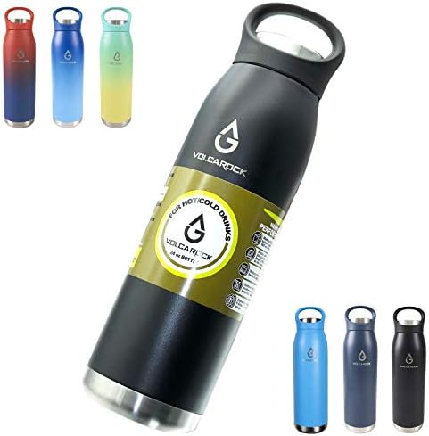  Insulated Sports Water Bottle 24oz- Hydro Vacuum Insulated Flask, BPA Free Double Wall Stainless Steel Water Bottle, Keep Cold 24 Hour/Hot 12 Hour, Durable Leakproof And Sweat Free